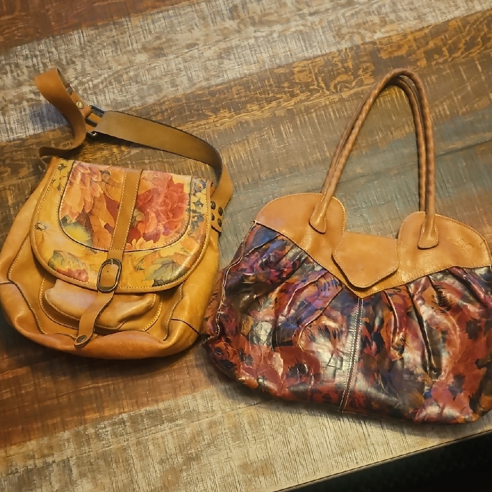 Floral Leather Women Bags Set
